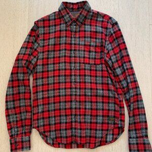 Scotch + Soda Lumberjack Flannel Shirt - Black and Red - Size M